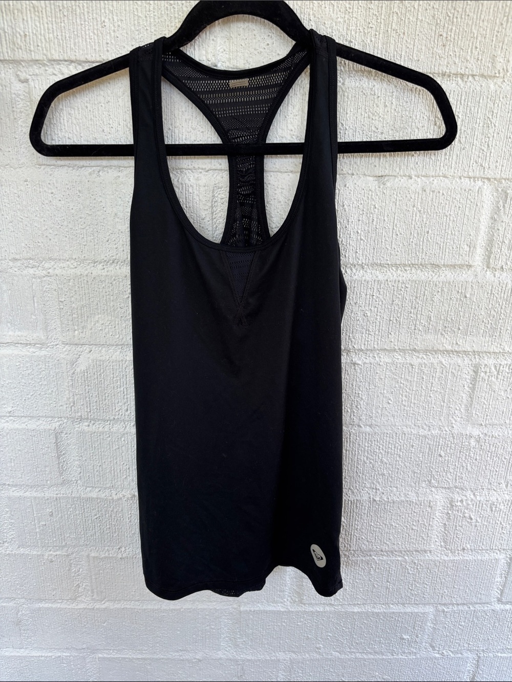 Roxy Black Racerback Mesh-Back Tank Top sz M